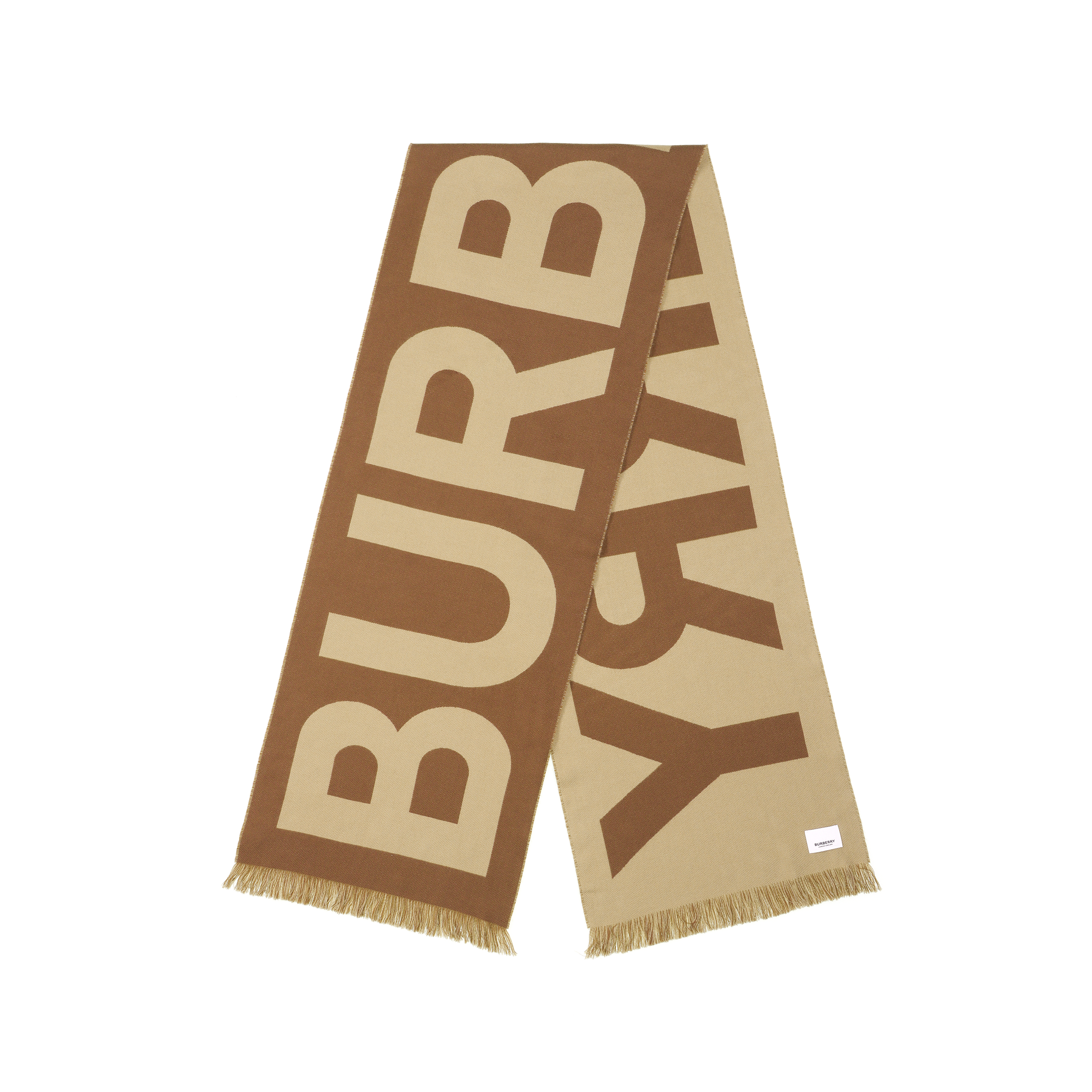 Burberry Monogram Print Warm Scarf Unisex Couple Style Brown. 80571481 圖 3