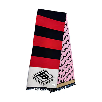 Burberry Monogram Print Wool Scarf Unisex Couple's Style - Multi-color. 80230831