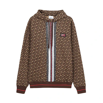 Burberry Monogram Stripe Sweatshirt Saddle Brown for Men 80182411