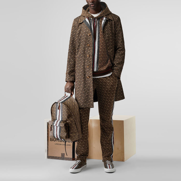 Burberry Monogram Stripe Sweatshirt Saddle Brown for Men 80182411 圖 4