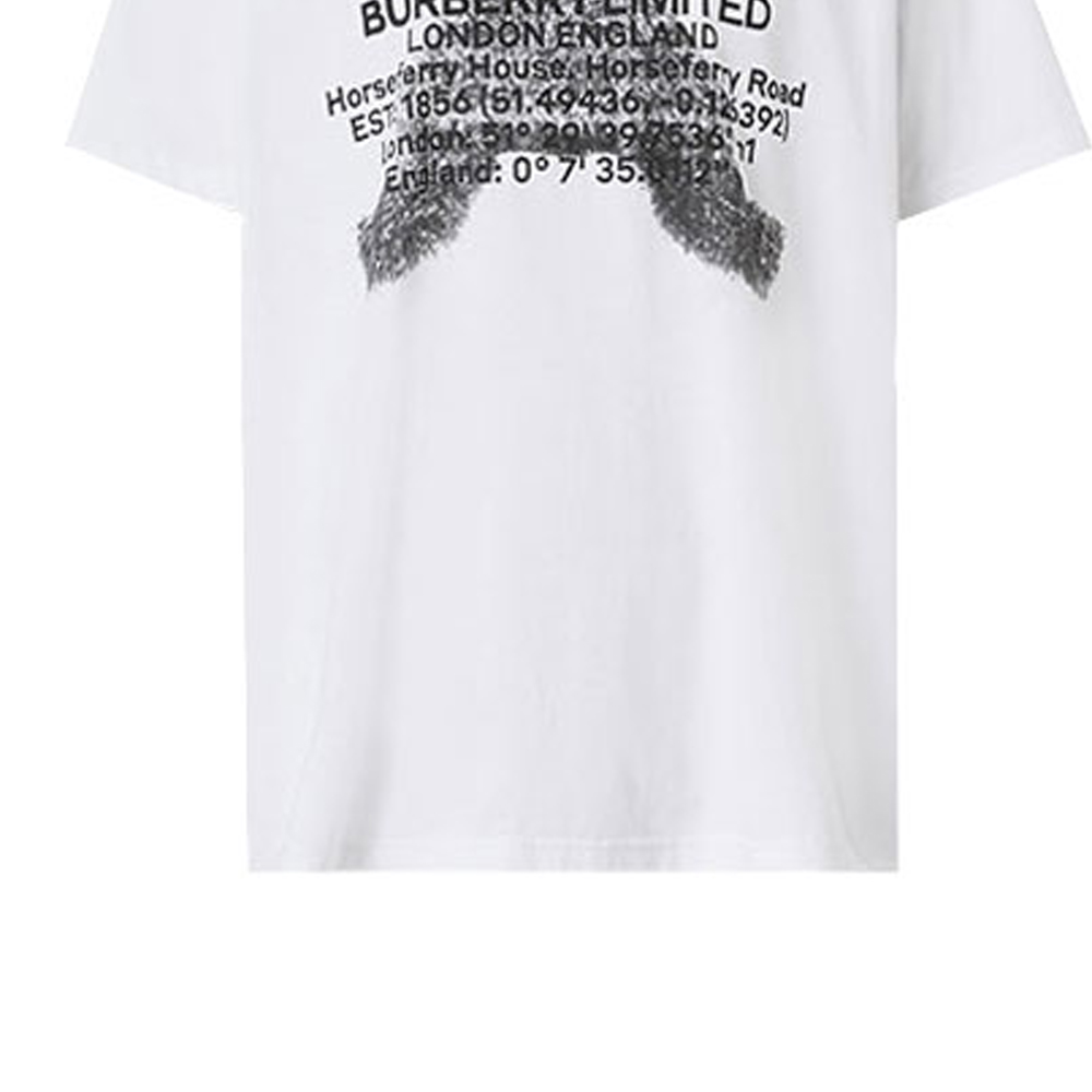 Burberry Montage Letter Print White Casual Short Sleeve T-Shirt. 80495651 圖 7