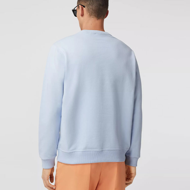 Burberry Montage Print Crewneck Long Sleeve Sweatshirt Men’s Light Blue 80407001 圖 5