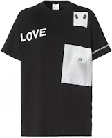Burberry Montage Print Oversized Cotton T-Shirt Black Unisex 80307651 Burberry Montage Print Oversized Cotton T-Shirt Black Unisex 80307651