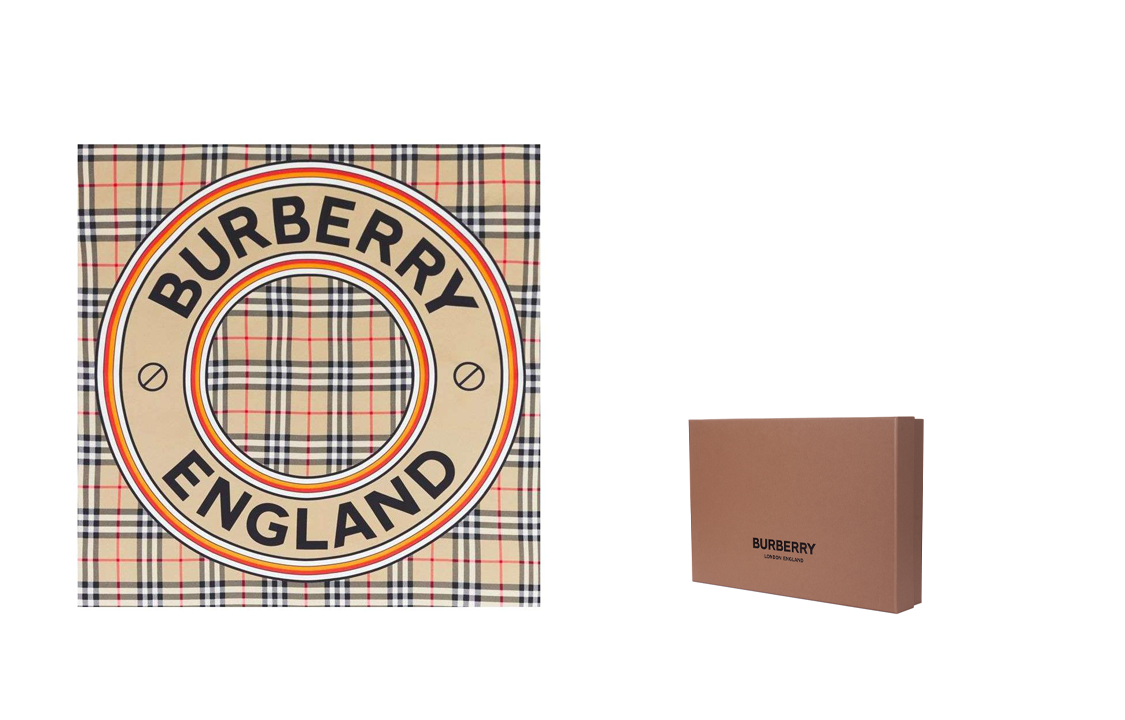 Shop Pañuelo de Seda Burberry Estampado Montage Unisex - Multicolor. 80531821