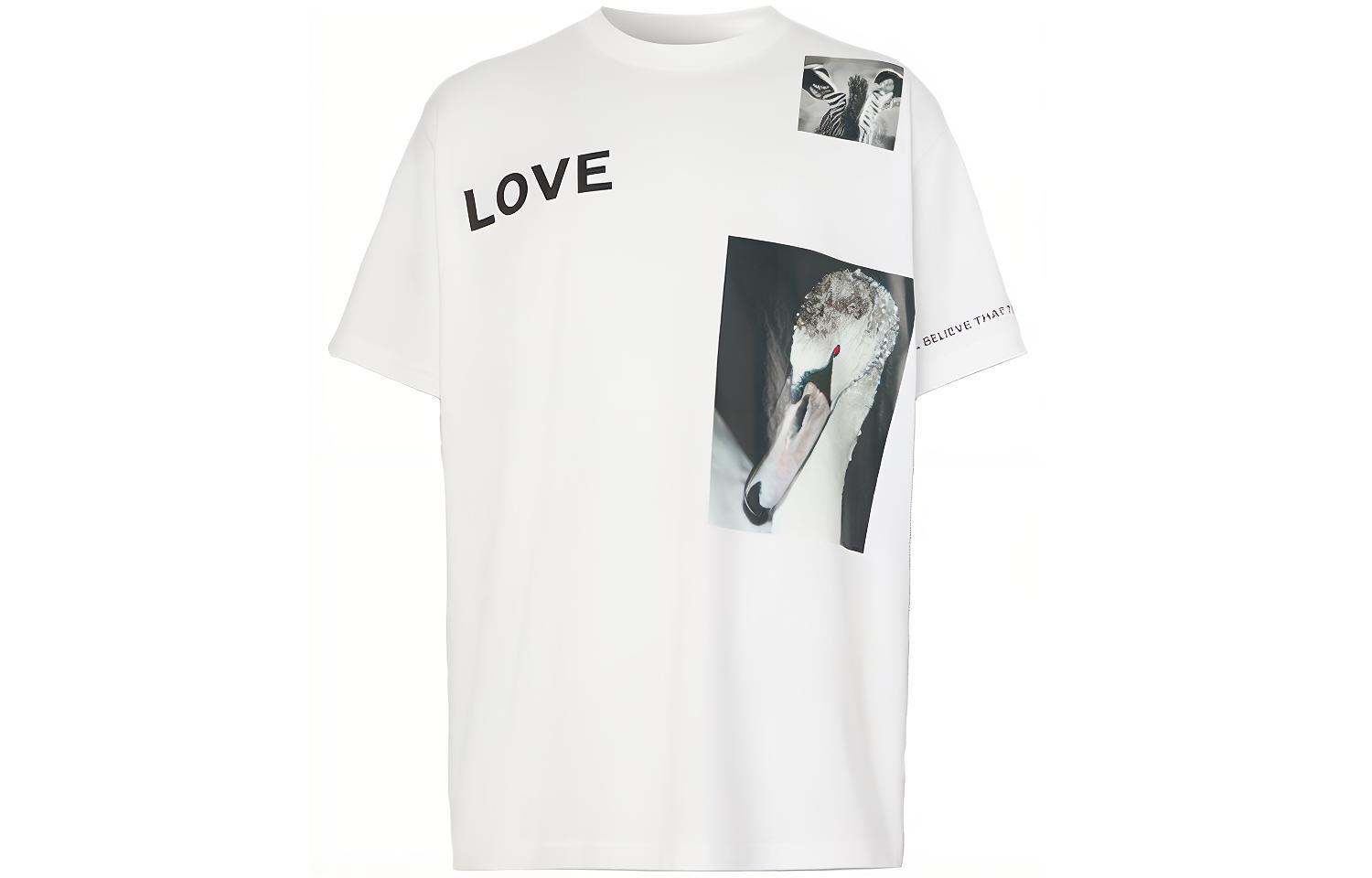 Burberry Montage Print White Short-Sleeve T-Shirt 80313111 圖 2