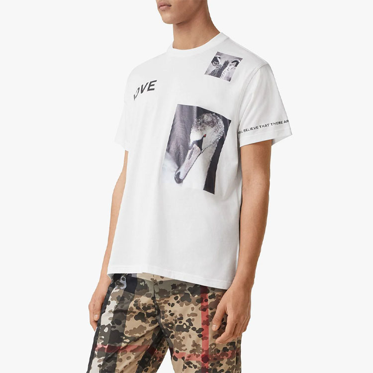 Burberry Montage Print White Short-Sleeve T-Shirt 80313111 圖 4