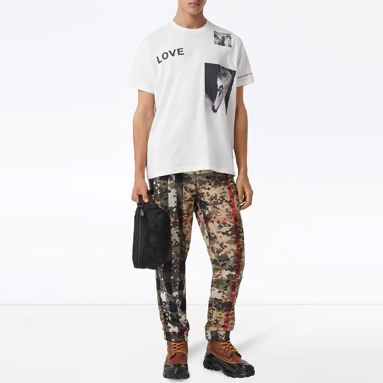 Burberry Montage Print White Short-Sleeve T-Shirt 80313111 圖 6