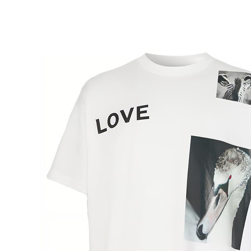 Burberry Montage Print White Short-Sleeve T-Shirt 80313111 圖 7