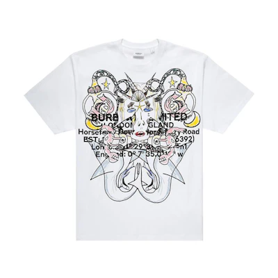 Burberry Montague Print Loose Fit Short Sleeve Tee White - 80406781