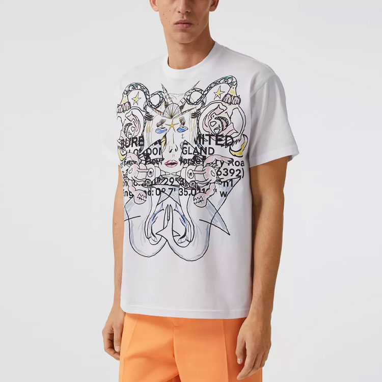 Burberry Montague Print Loose Fit Short Sleeve Tee White - 80406781 圖 5