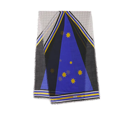 Burberry Montague Print Silk Wool Scarf Unisex Couple Style. 80448171