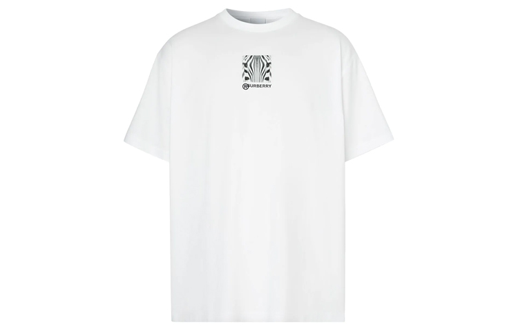 Burberry Montague Print Slim Fit White T-Shirt for Men 8030926