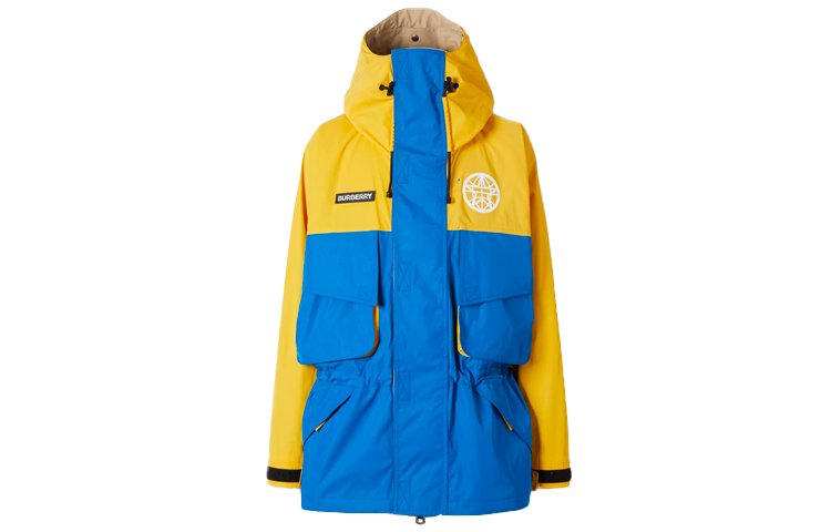 Burberry Multi-Pocket Jacket with Sphere Pattern in Regent Blue 80296541