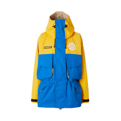 Burberry Multi-Pocket Jacket with Sphere Pattern in Regent Blue 80296541
