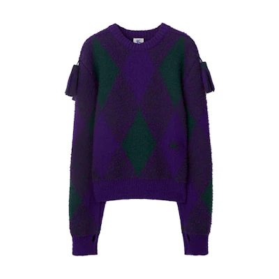 Burberry Multicolor Pattern Crewneck Sweater Long Sleeve Pullover 80772141