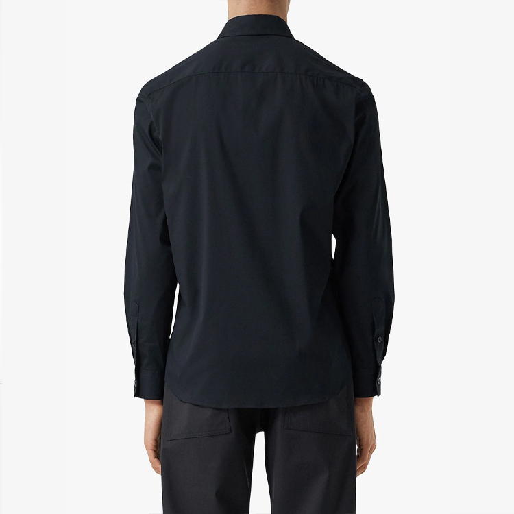 Burberry Navy Blue  Long Sleeve Shirt with Logo Embroidery. 80290741 圖 5