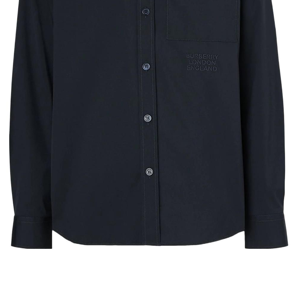 Burberry Navy Blue  Long Sleeve Shirt with Logo Embroidery. 80290741 圖 7