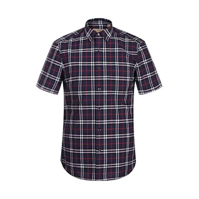Burberry Navy Blue Vintage Check Print Shirt. 4067046