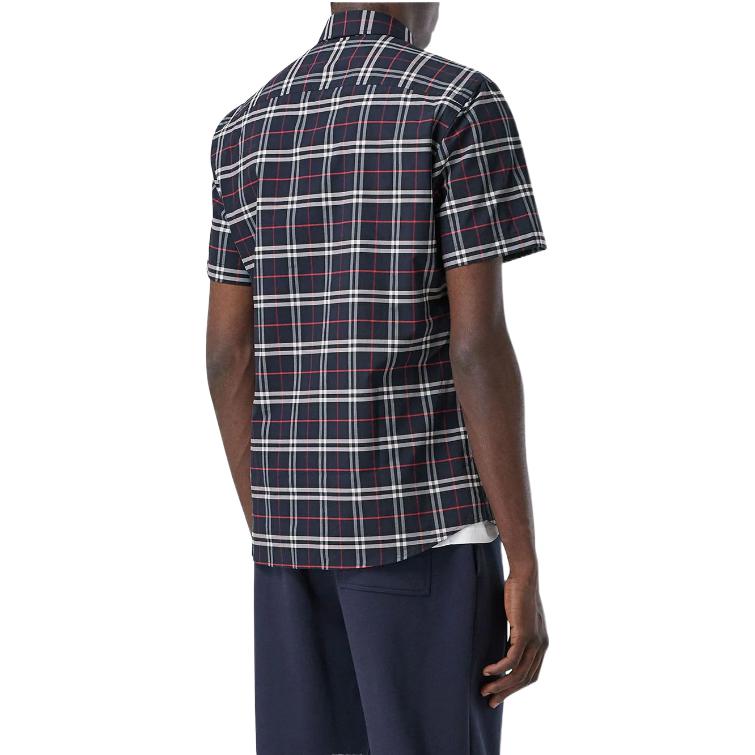 Burberry Navy Blue  Vintage Check Print Shirt. 4067046 圖 5