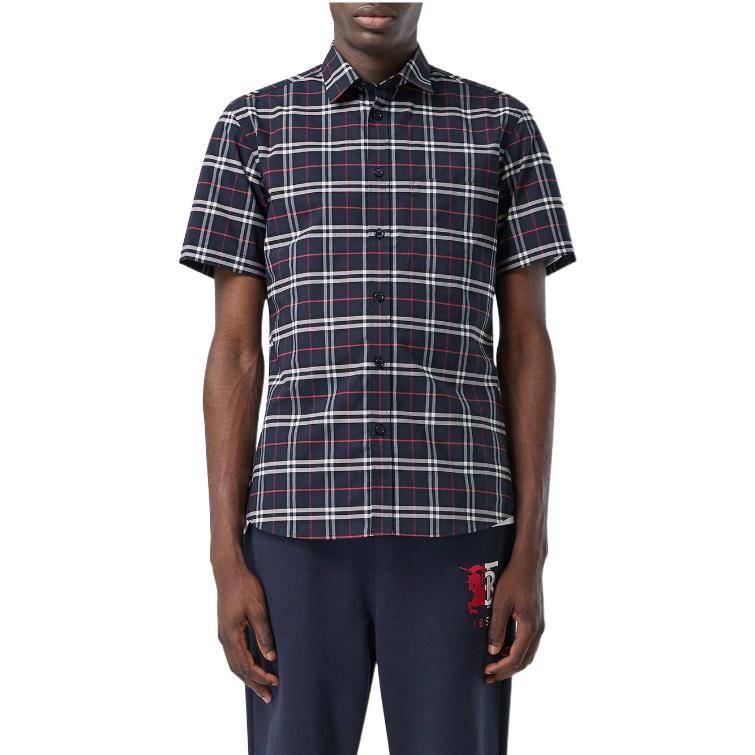 Burberry Navy Blue  Vintage Check Print Shirt. 4067046 圖 6