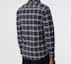 Shop 버버리 네이비 블루 체크 스트레치 긴팔 셔츠 80186401