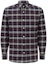 Buy 버버리 네이비 블루 클래식 체크 레드 스트라이프 긴팔 셔츠 8004835