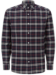 버버리 네이비 블루 클래식 체크 레드 스트라이프 긴팔 셔츠 8004835 Order 버버리 네이비 블루 클래식 체크 레드 스트라이프 긴팔 셔츠 8004835