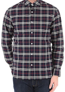 버버리 네이비 블루 클래식 체크 레드 스트라이프 긴팔 셔츠 8004835 Purchase 버버리 네이비 블루 클래식 체크 레드 스트라이프 긴팔 셔츠 8004835