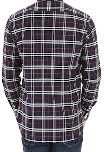 버버리 네이비 블루 클래식 체크 레드 스트라이프 긴팔 셔츠 8004835 Details for 버버리 네이비 블루 클래식 체크 레드 스트라이프 긴팔 셔츠 8004835