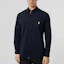 Details for Burberry Baju Kemeja Navy Blue Cotton Check Logo Koleksi Musim Bunga. 80430621