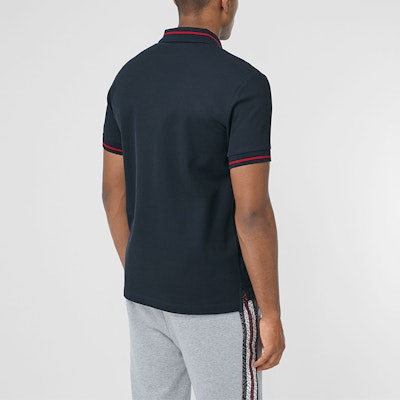 Polo Burberry Azul Marino de Algodón con Ribete en Contraste. 80259741 Purchase Polo Burberry Azul Marino de Algodón con Ribete en Contraste. 80259741