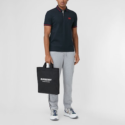 Polo Burberry Azul Marino de Algodón con Ribete en Contraste. 80259741 Details for Polo Burberry Azul Marino de Algodón con Ribete en Contraste. 80259741