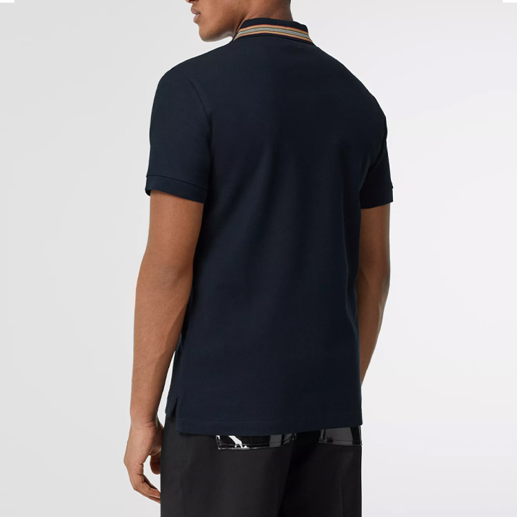Burberry Navy Blue Cotton Short Sleeve Polo Shirt 80100391 圖 5