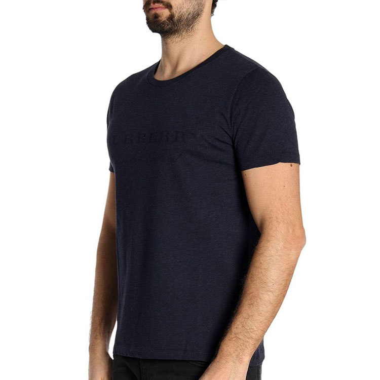 Burberry Navy Blue Crewneck T-Shirt with Logo 40561291 圖 5