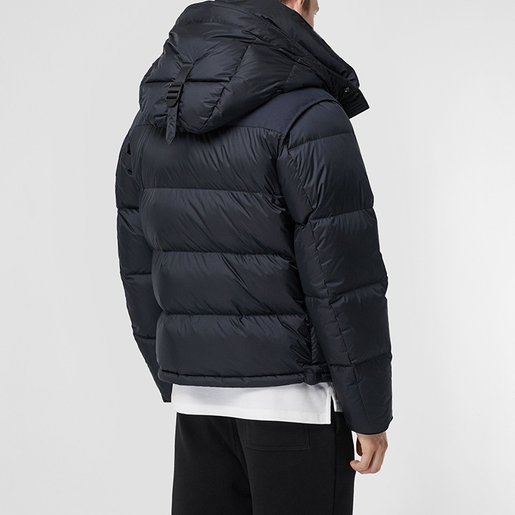 Details for Jaket Musim Dingin Pria Burberry Navy Blue dengan Lengan Lepas Pasang. 80187321