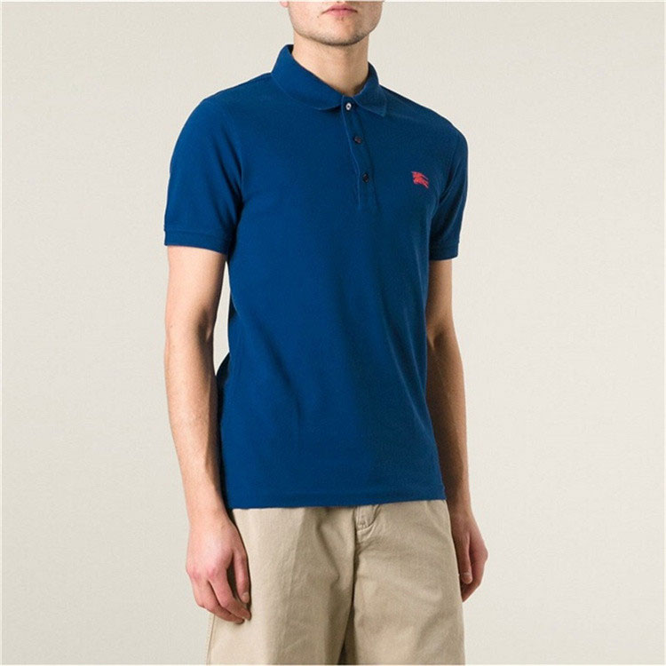 Burberry Navy Blue Embroidered Equestrian Logo Polo Shirt 40612331 圖 5