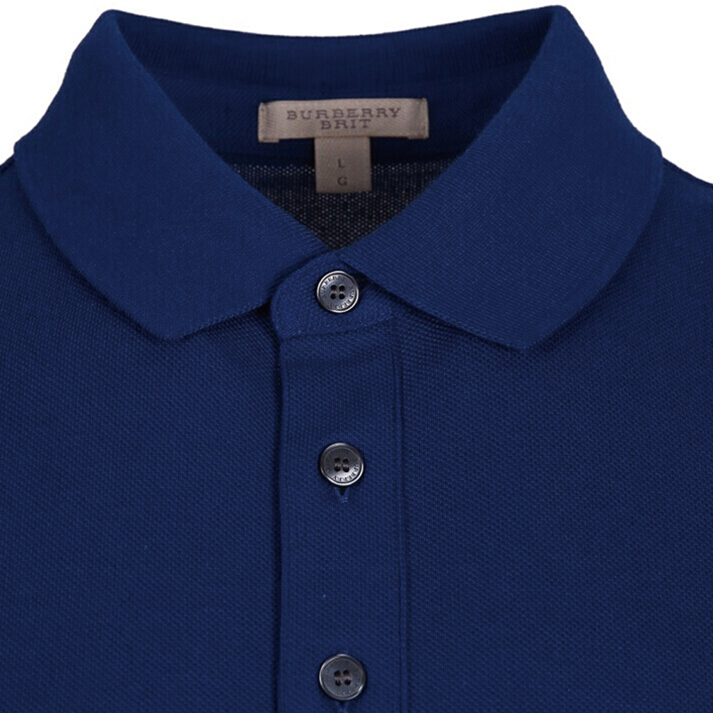 Burberry Navy Blue Embroidered Equestrian Logo Polo Shirt 40612331 圖 6