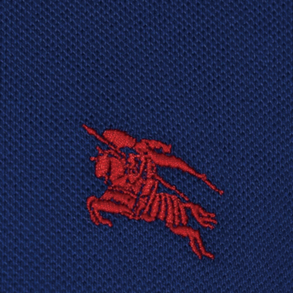 Burberry Navy Blue Embroidered Equestrian Logo Polo Shirt 40612331 圖 7