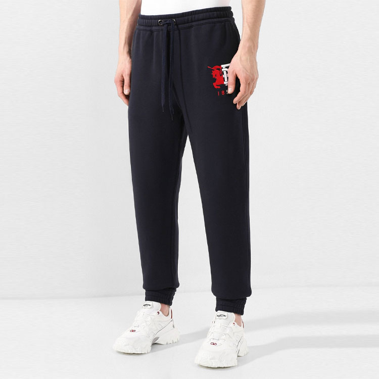 Sizing Burberry 深藍色運動褲附TB刺繡標誌 80256511