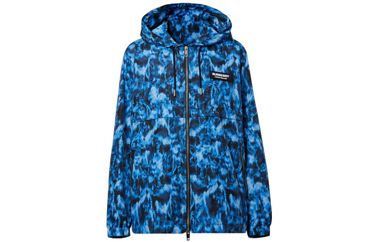 Burberry Navy Blue Logo Patch Zip-Up Hoodie Jacket. 80399561 圖 2