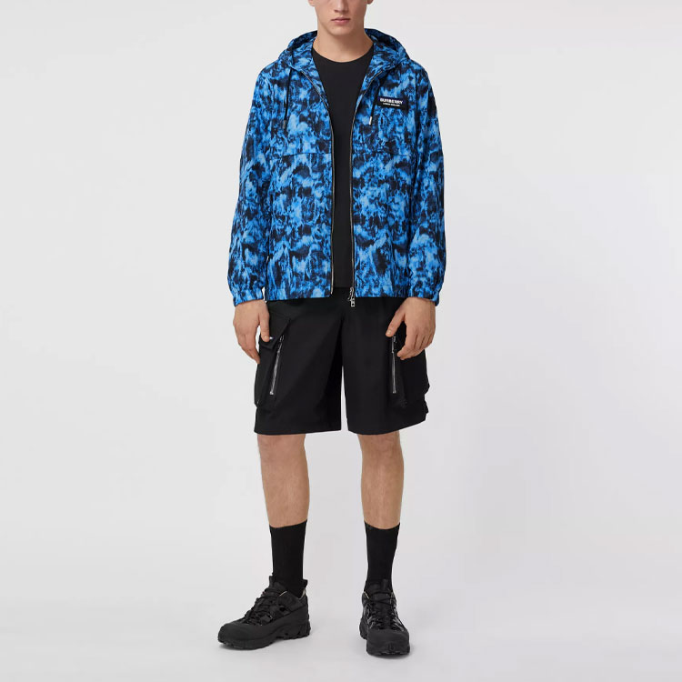 Burberry Navy Blue Logo Patch Zip-Up Hoodie Jacket. 80399561 圖 3