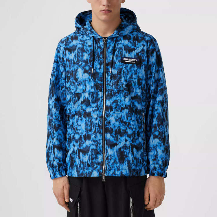 Burberry Navy Blue Logo Patch Zip-Up Hoodie Jacket. 80399561 圖 4