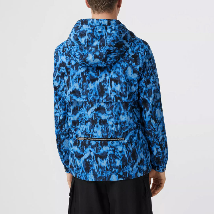 Burberry Navy Blue Logo Patch Zip-Up Hoodie Jacket. 80399561 圖 5