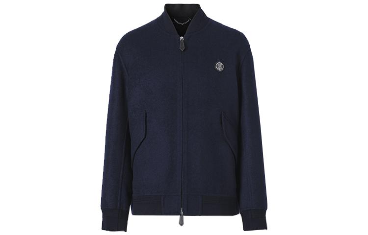 Burberry Navy Blue Logo Zip-Up Long Sleeve Jacket 80441231