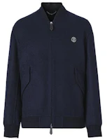 Burberry Navy Blue Logo Zip-Up Long Sleeve Jacket 80441231 Burberry Navy Blue Logo Zip-Up Long Sleeve Jacket 80441231