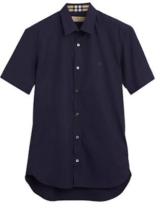 バーバリー ネイビーブルー シングルブレスト カジュアル 半袖シャツ 80030781 Order バーバリー ネイビーブルー シングルブレスト カジュアル 半袖シャツ 80030781