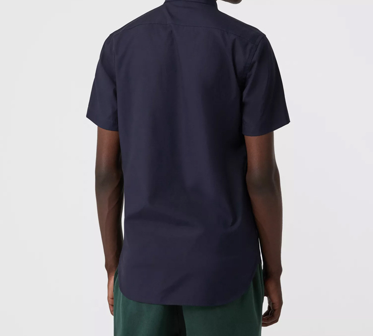 Purchase バーバリー ネイビーブルー シングルブレスト カジュアル 半袖シャツ 80030781