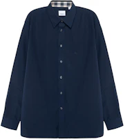 Burberry Navy Blue Solid Button-Down Casual Long-Sleeve Shirt 39911571 Burberry Navy Blue Solid Button-Down Casual Long-Sleeve Shirt 39911571