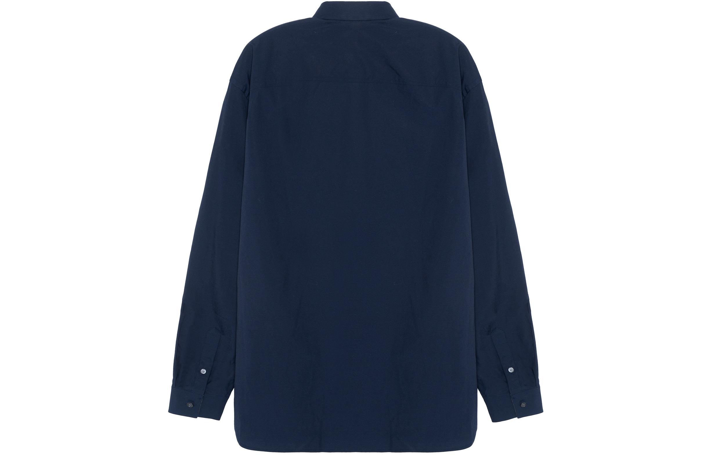 Lookbook Burberry Baju Kemeja Lengan Panjang Kasual Biru Navy Lelaki 39911571