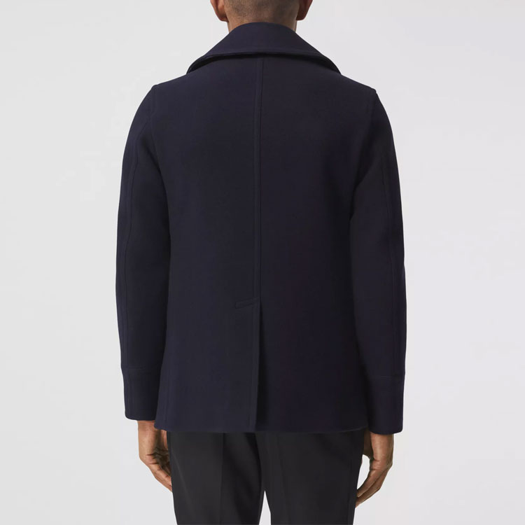 Burberry Navy Double-Breasted Casual Short Coat 80133361 圖 5